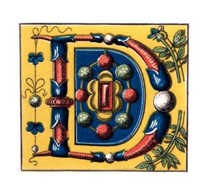 Startbogstav D, 1400-tallet, 1843. af Henry Shaw
