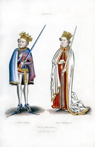Kong John og Kong Henrik I, c1440, 1843. af Henry Shaw