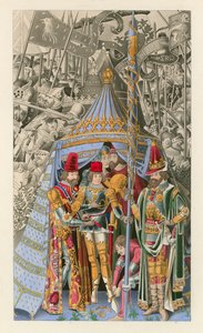 Pyrrhus modtager ridderæren, begyndelsen af det 15. århundrede af Henry Shaw