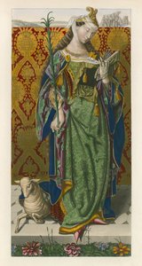 Saint Agnes, ca 1520, fra et billede af Lucas van Leyden af Henry Shaw