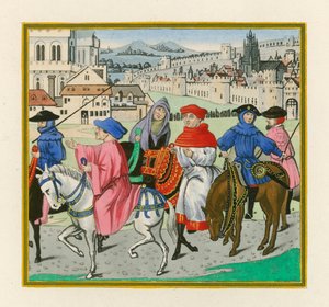 Canterbury Pilgrimsrejse, slutningen af det 15. århundrede af Henry Shaw