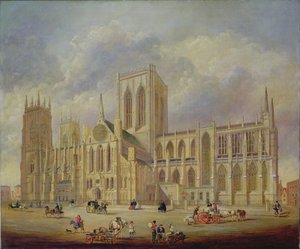 York Minster fra syd (olie på lærred) af Henry Shaw