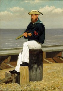 Sømand på udkig, ca. 1855 (olie på lærred)