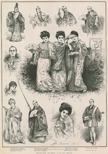 Skitser fra The Mikado på Savoy Theatre af Henry Stephen Ludlow