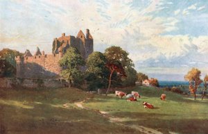 Craigmillar Castle, nær Edinburgh (farvelitografi)