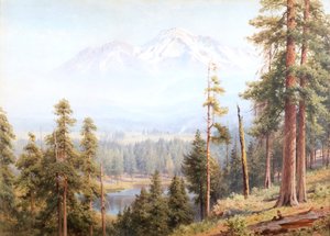 Shasta - Sneskyer, Californien, ca. 1910 (akvarel) af Henry Sutton Palmer