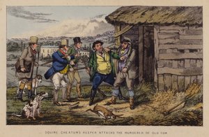 Illustration til Jorrocks Jaunts and Jollities (farve litho) af Henry Thomas (after) Alken