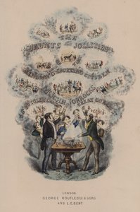 Titelsideillustration til Jorrocks Jaunts and Jollities (farve litho) af Henry Thomas (after) Alken