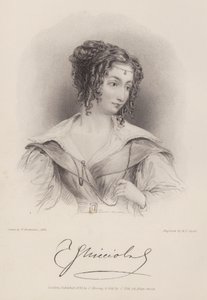 Grevinde Teresa Guiccioli, elskerinde af Lord Byron (gravering) af Henry Thomas (after) Ryall
