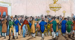 Bobs første introduktion til spil, et moderne helvede, c1821. af Henry Thomas Alken