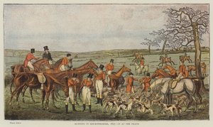 Jagt i Leicestershire, 1827, ved døden (chromolitho)