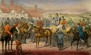 Mr. Jorrocks erklærer sin manglende evne til at abonnere på Surrey Stag-hounds, 1838 af Henry Thomas Alken