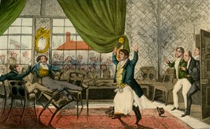 Åh mine herrer! Herrer! her er en beklagelig begivenhed, 1838 af Henry Thomas Alken