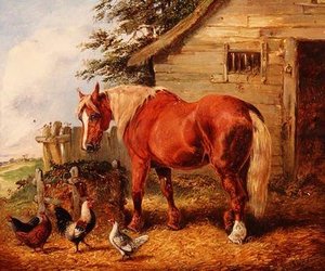 Uden for stalden af Henry Thomas Alken