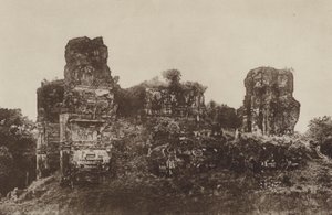 Ruinerede byer på Ceylon: Jetawanarama, fra nord (s/h foto)