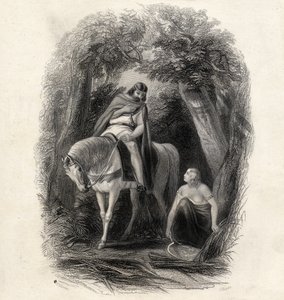 Kong Cormac (d.1138) og den smukke Eithne, graveret af J.Rogers, fra 