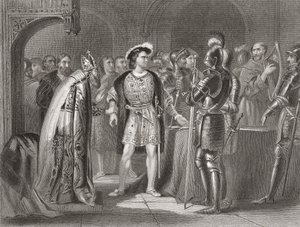 Lord Thomas Fitzgerald giver afkald på sin troskab til Henry VIII i 1534, fra 