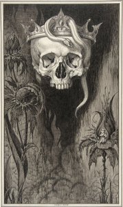 Illustration fra hertuginden af Malfi og Den hvide djævel, to skuespil af John Webster (1580 - 1634), pub.1930
