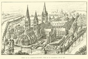 St. Germain-des-Pres kloster, tid for Skt. Ignatius (gravering) af Henry William Brewer