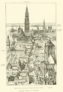 Antwerpen, St Ignatius tid (gravering) af Henry William Brewer