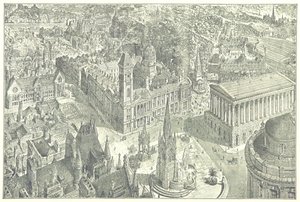 Birds-Eye View af Birmingham i 1886. af Henry William Brewer