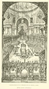Kanonisering af Sankt Ignatius i Sankt Peterskirken, Rom (gravering) af Henry William Brewer