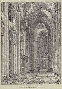 Old St Pauls, The Nave og East End af Henry William Brewer