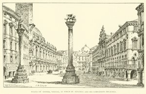 Piazza dei Signori, Vicenza, hvor Sankt Ignatius og hans ledsagere prædikede (gravering) af Henry William Brewer