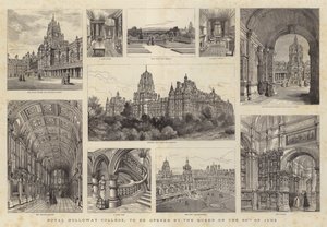 Royal Holloway College, der åbnes af dronningen den 30. juni af Henry William Brewer