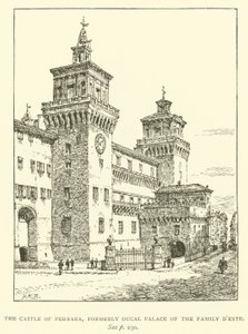 Slottet i Ferrara, tidligere Ducal Palace of Family D