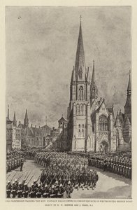 Processionen passerer Reverend Newman Hall