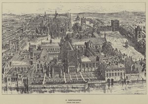 Westminster, fra øst af Henry William Brewer