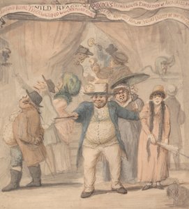 Indgang til Pidcocks udstillingstelt på en messe af Henry William Bunbury