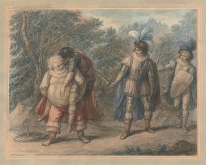 Falstaff, der bærer Dead Hotspur af Henry William Bunbury