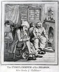 Sæsonens komplimenter, Kibe Heels und Chillblains, c.1785