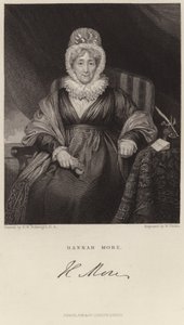 Portræt af Hannah More af Henry William Pickersgill