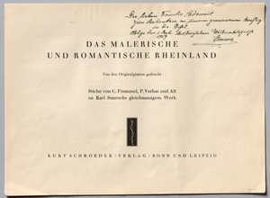 Det maleriske og romantiske Rheinland, 1928.