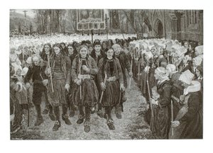 En religiøs procession i Bretagne af Henry Wolf