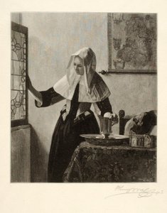 Ung kvinde ved et vindue af Henry Wolf