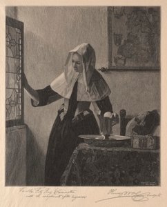 Ung kvinde ved et vindue, 1907. af Henry Wolf