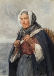 A Newhaven Fishwife (akvarel) af Henry Wright Kerr