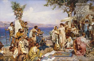 Phryne ved Festen af Poseidon, Havets Gud,