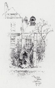 Et kig fra haven, Staple Inn (gravering) af Herbert (after) Railton