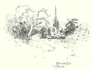 Ashbourne Church, Derbyshire (Litho) af Herbert (after) Railton