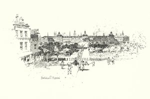 Bethlehem Hospital, London (litho) af Herbert (after) Railton