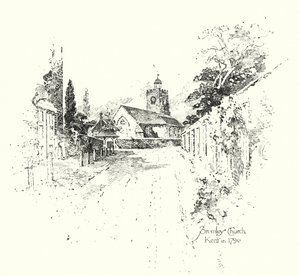 Bromley Chruch, Kent, i 1790 (litho)