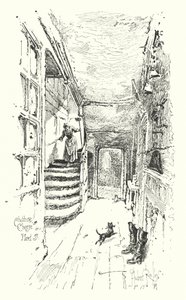 Cheshire Cheese, Fleet Street, London (litho) af Herbert (after) Railton