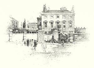 Chesterfield House, London, i 1790 (litho) af Herbert (after) Railton