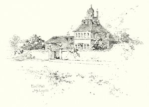Elral Hall, nær Lichfield (litho) af Herbert (after) Railton
