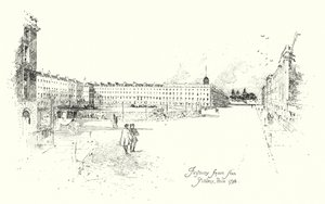 Finsbury Square, fra Artillery Place, London af Herbert (after) Railton